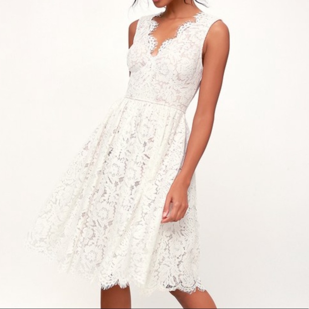 White lace dress